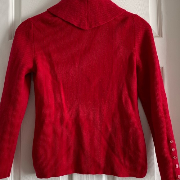 Sarah Spencer Red Long Sleeve Turtleneck Sweater Size Large - Picture 12 of 14
